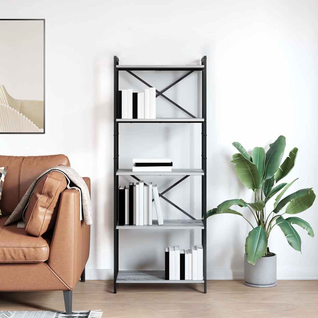Polica Sivi hrast sonoma 60 x 30 x 155 cm Konstruirano drvo