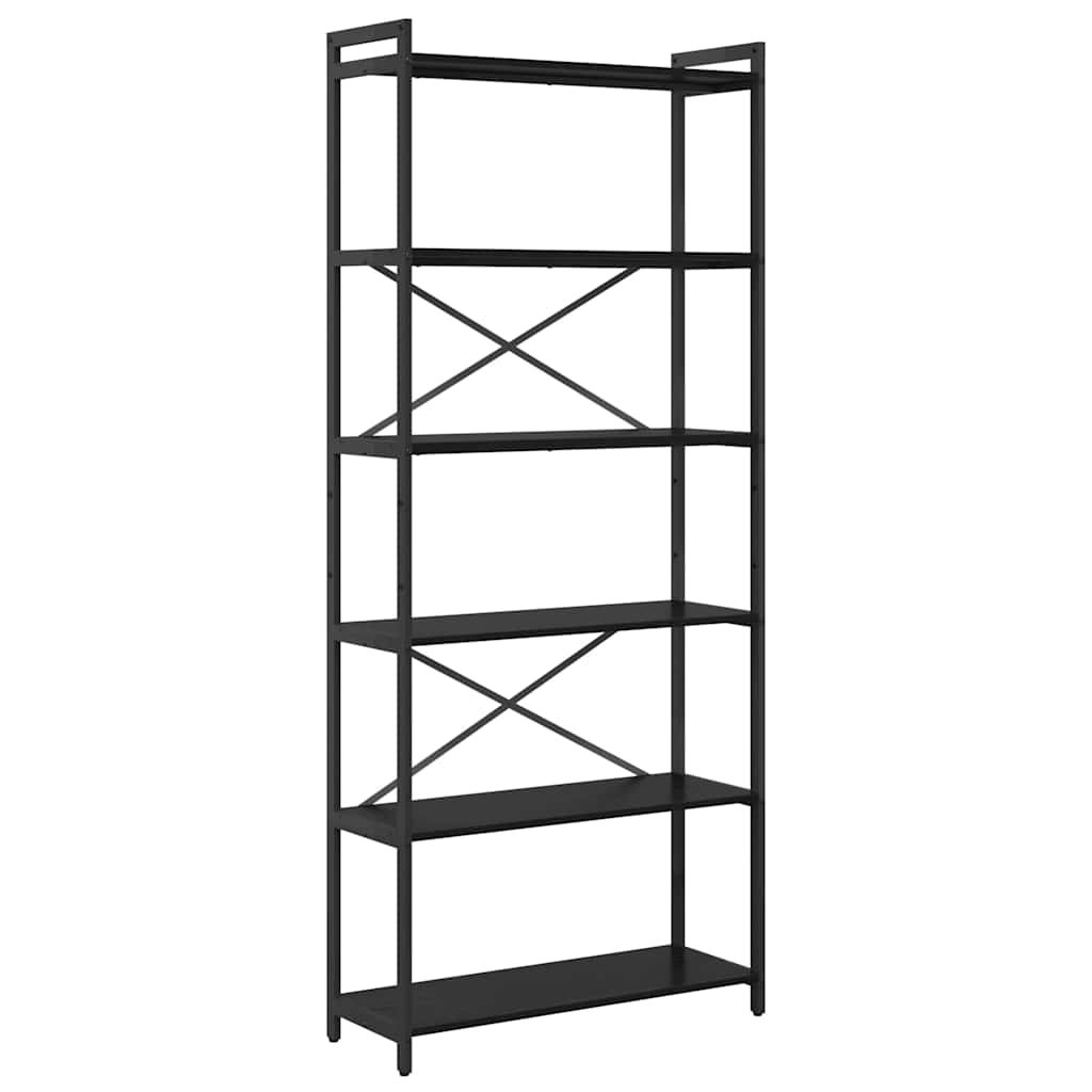 Polica Crni hrast 80 x 30 x 189,5 cm Konstruirano drvo