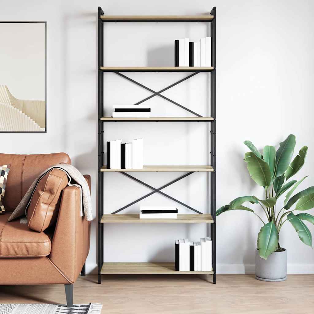 Polica Sonoma hrast 80 x 30 x 189,5 cm Konstruirano drvo