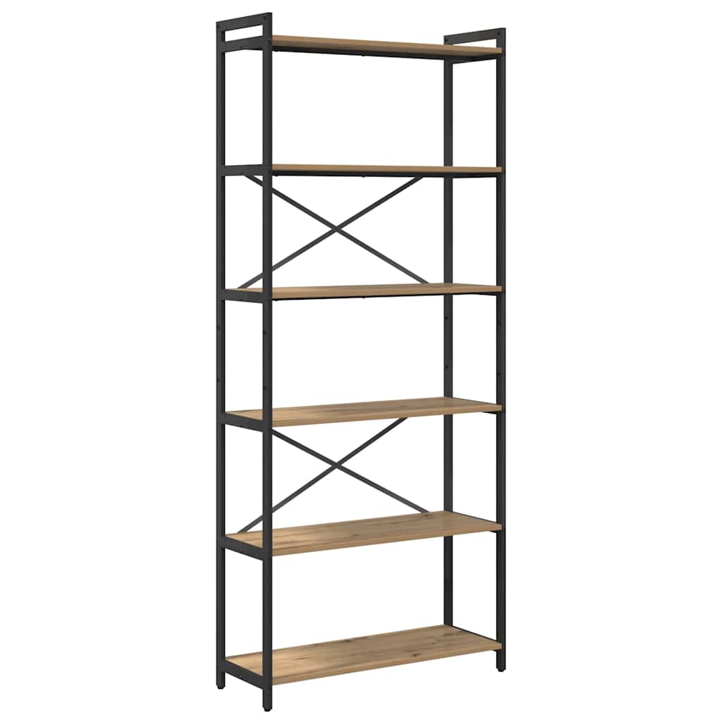 Polica Umjetnički hrast 80 x 30 x 189,5 cm Konstruirano drvo