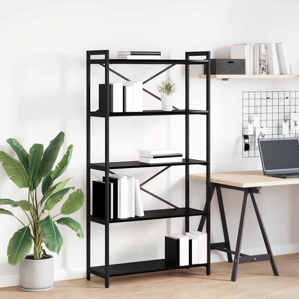 Polica Crni hrast 80 x 30 x 155 cm Konstruirano drvo