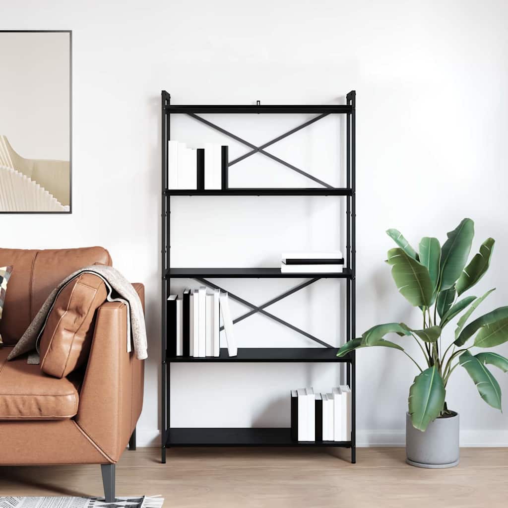 Polica Crni hrast 80 x 30 x 155 cm Konstruirano drvo