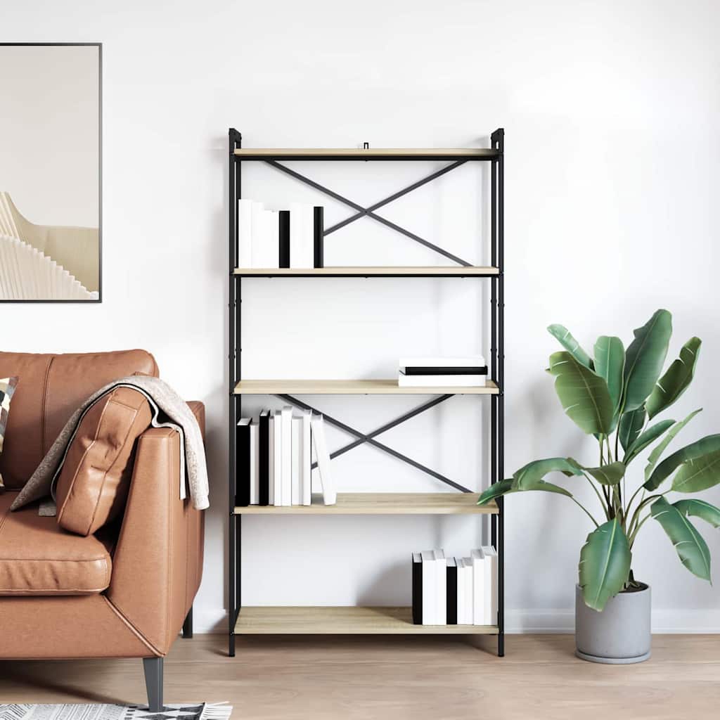 Polica Sonoma hrast 80 x 30 x 155 cm Konstruirano drvo