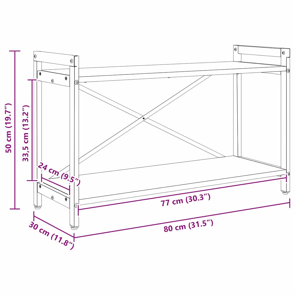 Polica Sonoma hrast 80 x 30 x 50 cm Konstruirano drvo