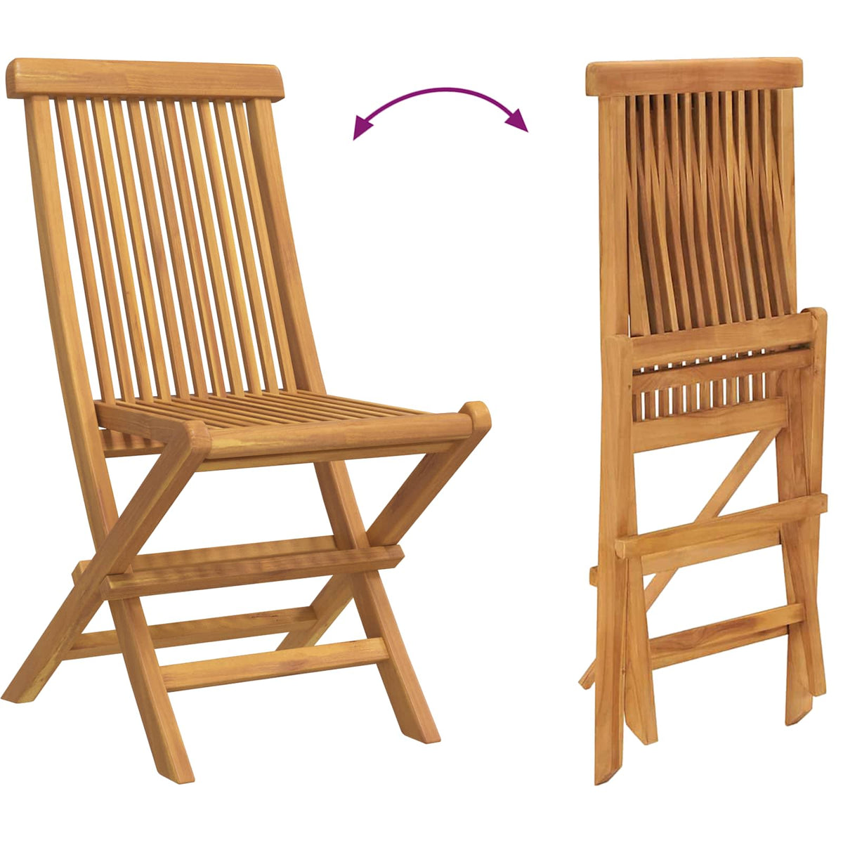 Vrtni set za objed 5 pcs Smeđa Čvrsto teak drvo