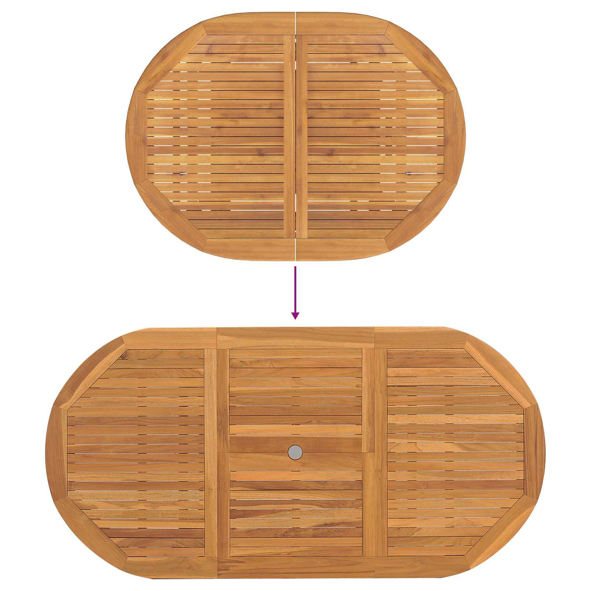 Vrtni set za objed 5 pcs Smeđa Čvrsto teak drvo