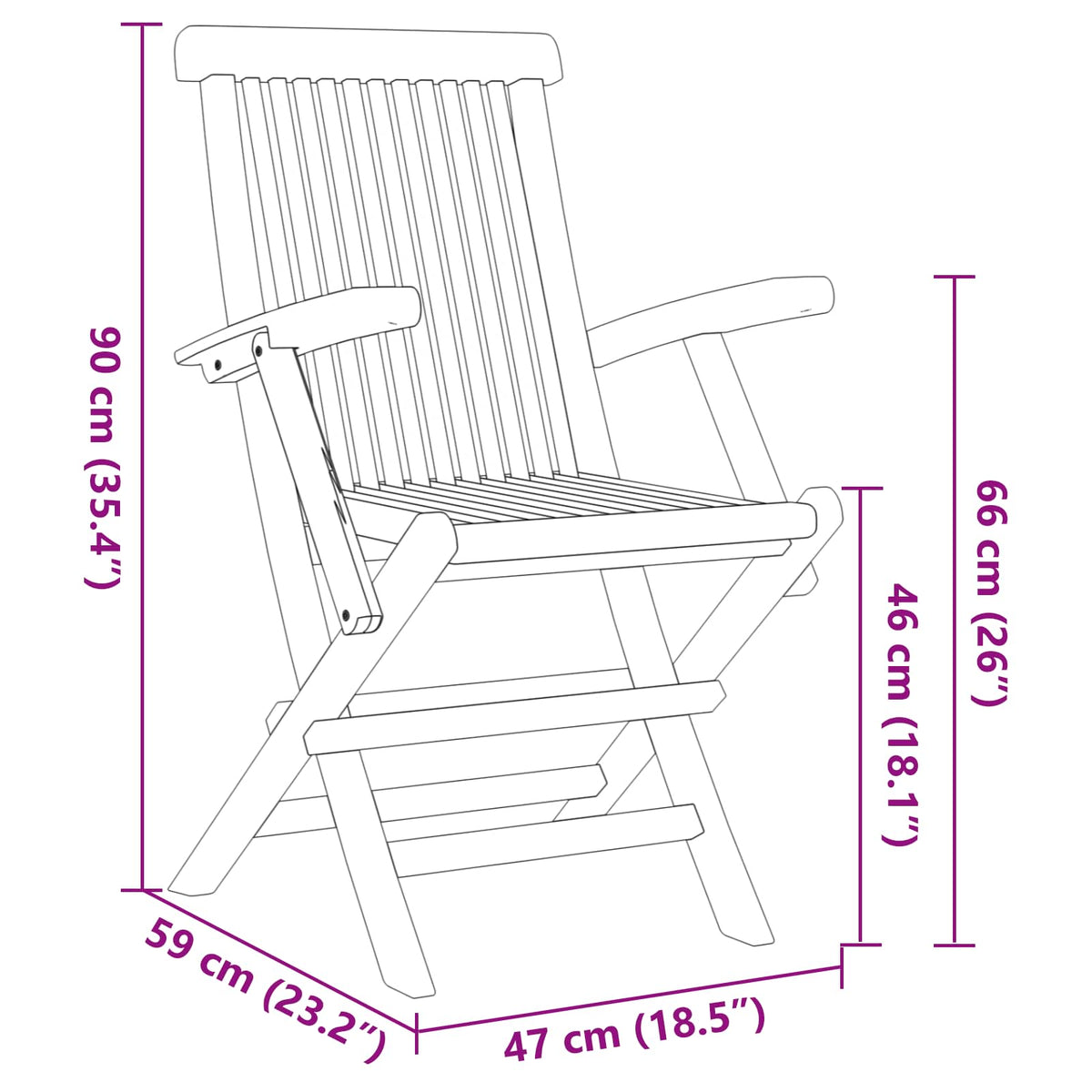 Vrtni set za objed 5 pcs Smeđa Čvrsto teak drvo