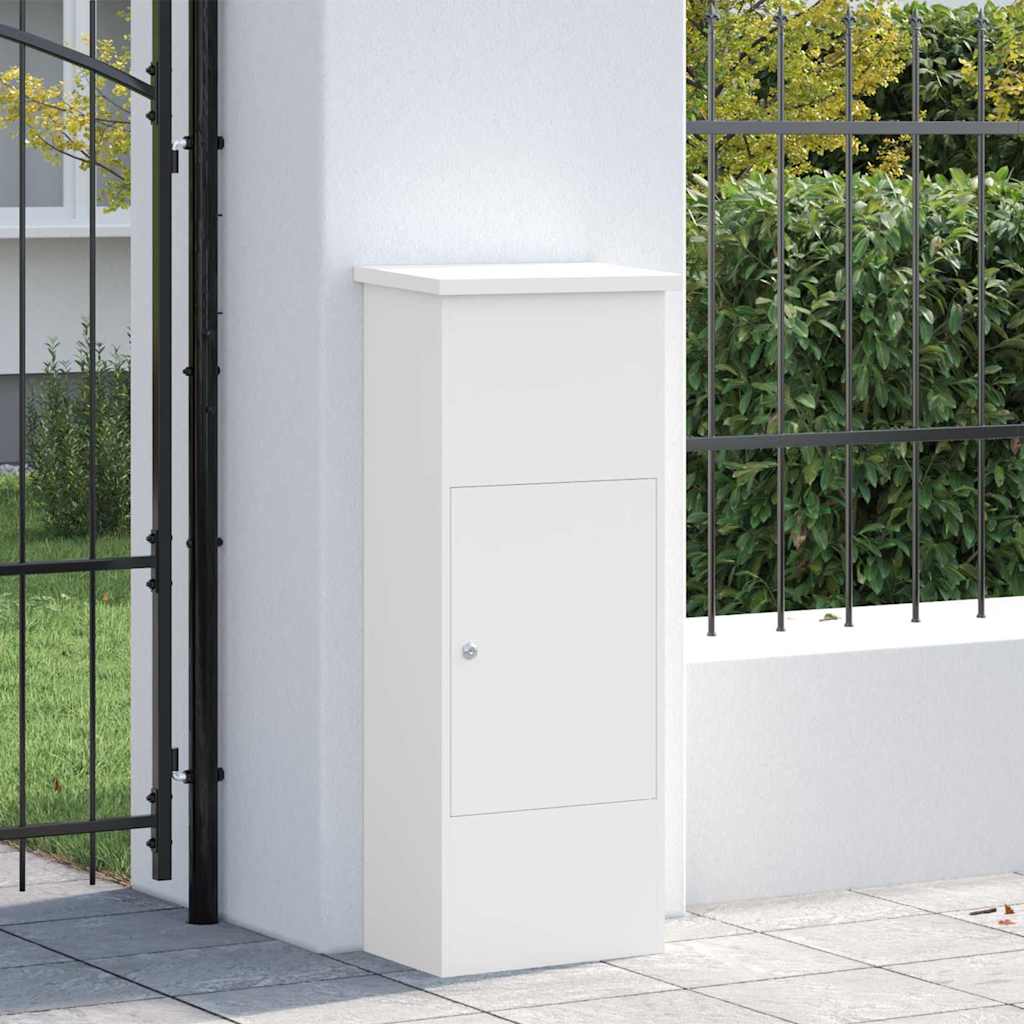 Sandučić za pakete s pohranom Bijelo 44,5 x 29 x 110,5 cm Čelik