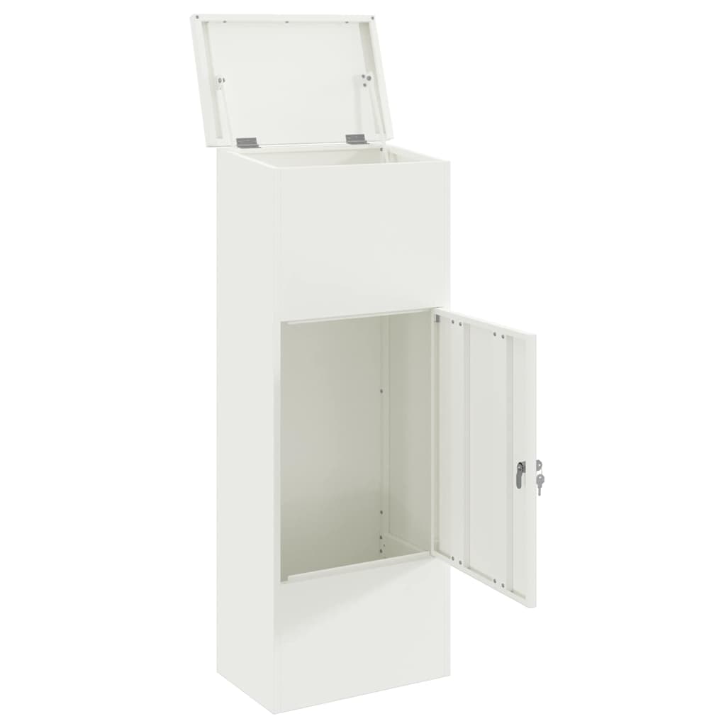 Sandučić za pakete s pohranom Bijelo 44,5 x 29 x 110,5 cm Čelik