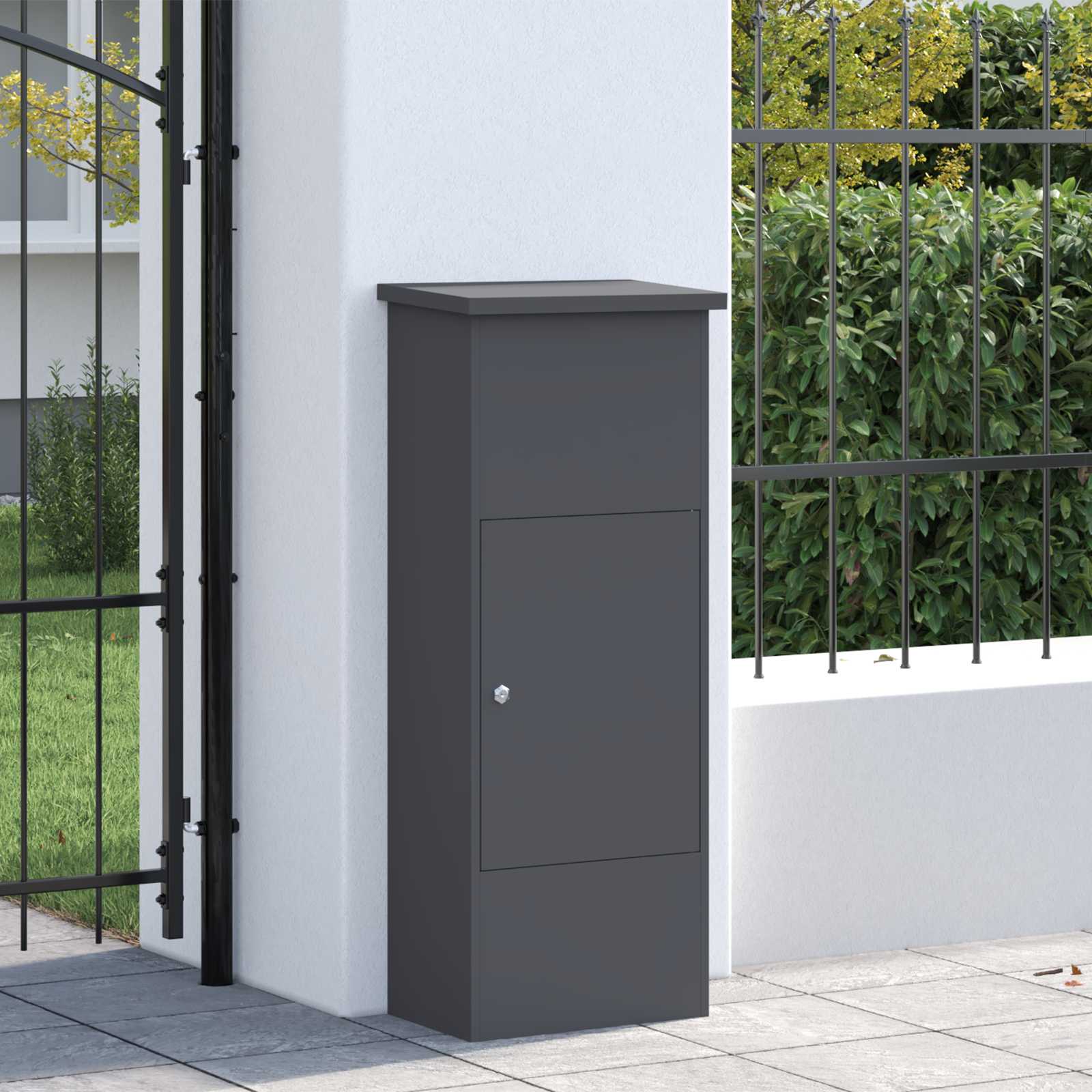 Sandučić za pakete Antracit 44,5 x 29 x 110,5 cm Čelik
