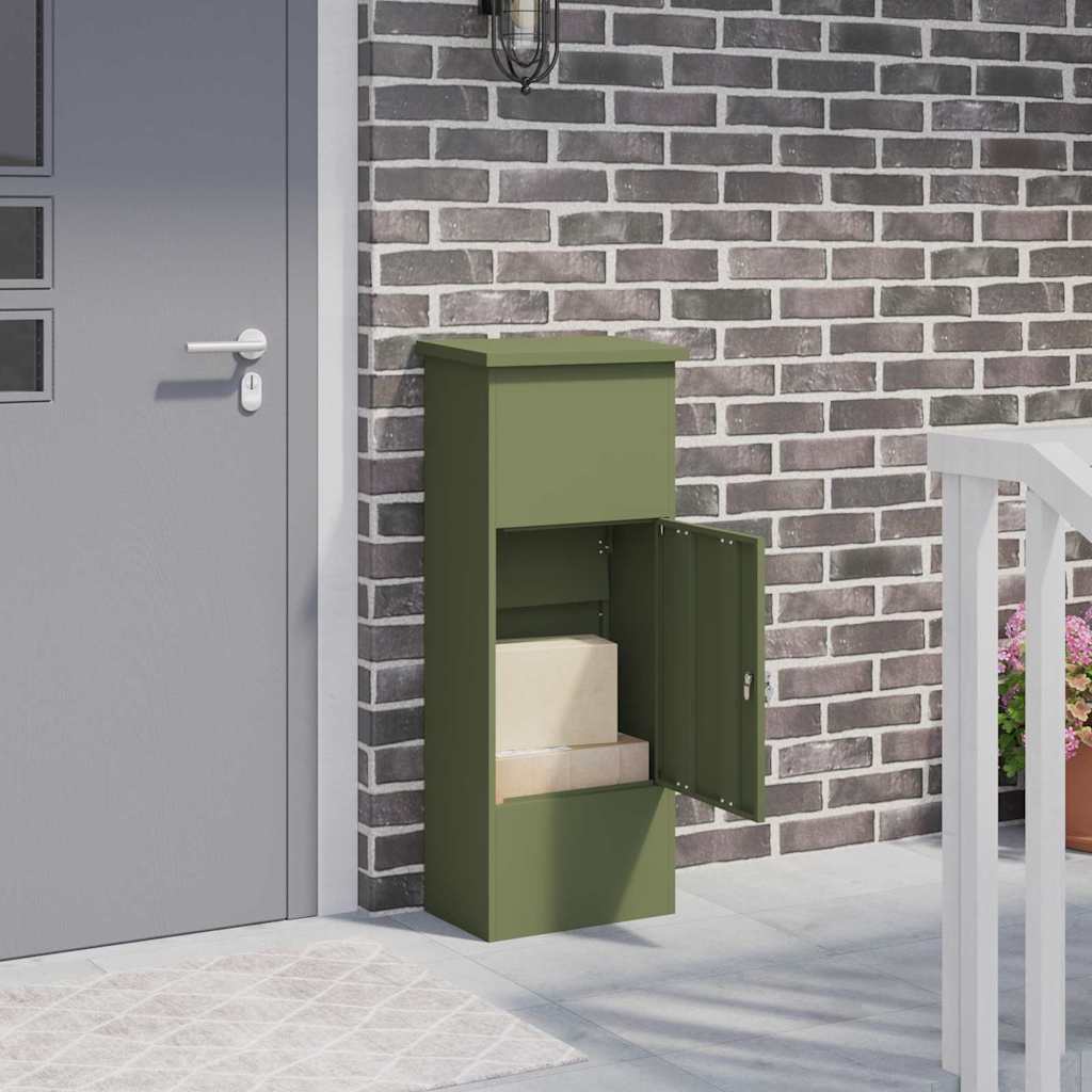 Sandučić za pakete Maslinovo zelena 44,5 x 29 x 110,5 cm Čelik