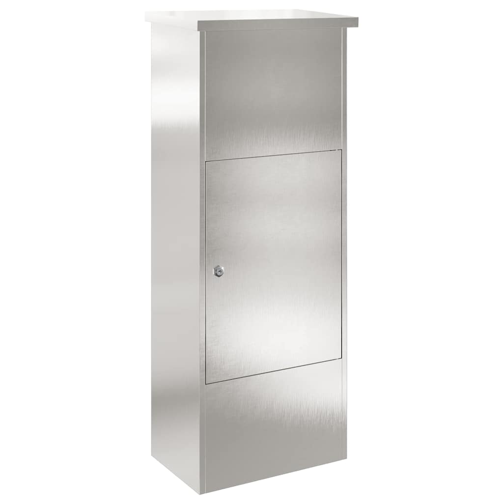 Sandučić za pakete s pohranom Srebrno 44,5 x 29 x 110,5 cm
