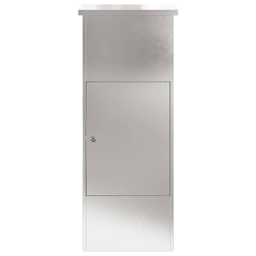 Sandučić za pakete s pohranom Srebrno 44,5 x 29 x 110,5 cm