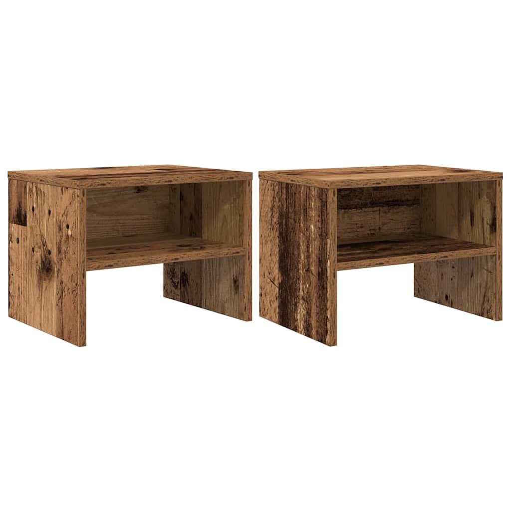 Noćni ormar 2 pcs Staro drvo 40 x 40 x 30 cm Konstruirano drvo