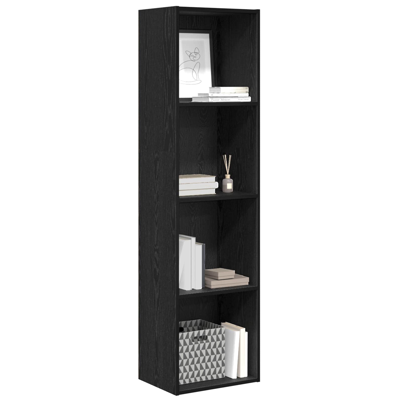 Polica Crni hrast 40 x 30 x 152 cm Konstruirano drvo