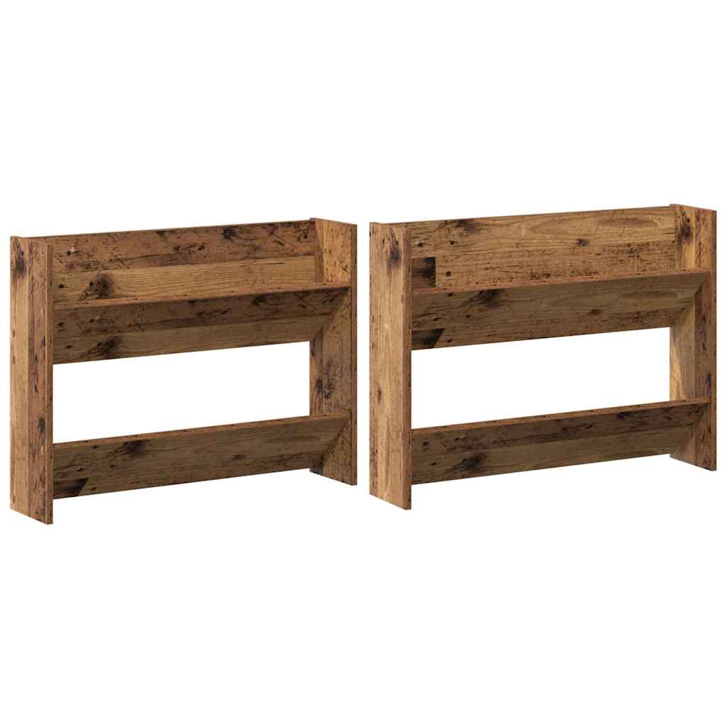 Ormar za cipele s policom 2 pcs Staro drvo 80 x 18 x 60 cm