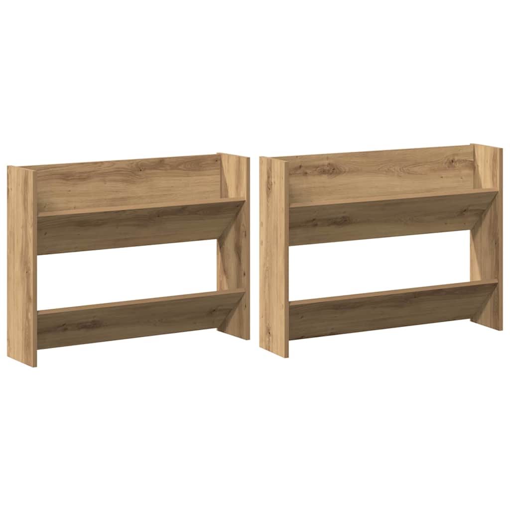 Ormar za cipele Zidne 2 pcs Umjetnički hrast 81 x 18 x 60 cm