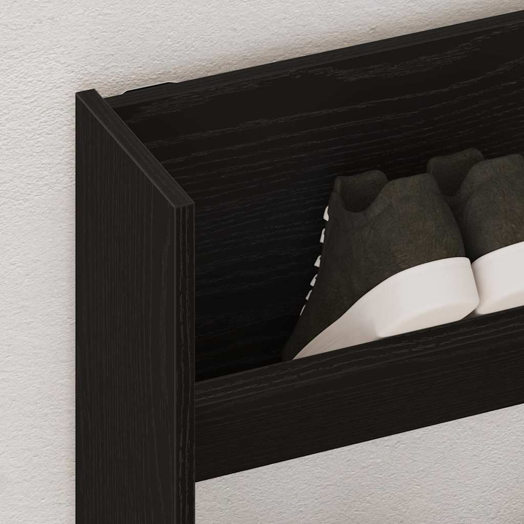 Ormar za cipele Crni hrast 82 x 18 x 60 cm Konstruirano drvo
