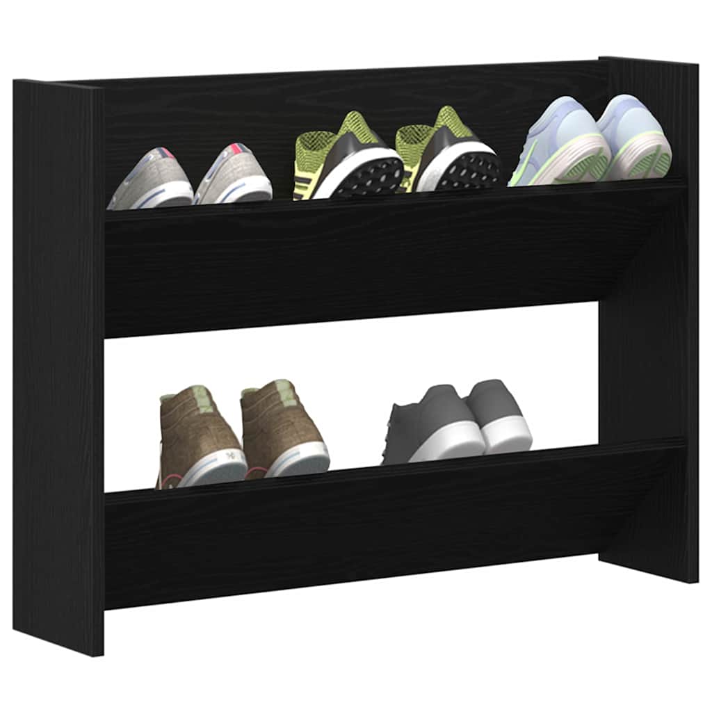 Ormar za cipele Crni hrast 82 x 18 x 60 cm Konstruirano drvo