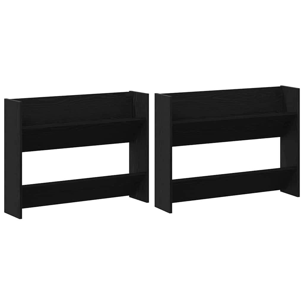 Ormar za cipele s policom 2 pcs Crni hrast 83 x 18 x 60 cm
