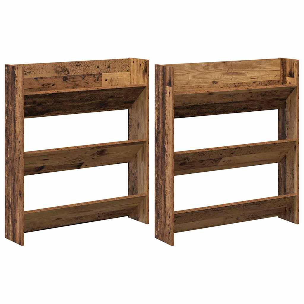 Ormar za cipele s policom 2 pcs Staro drvo 84 x 18 x 90 cm