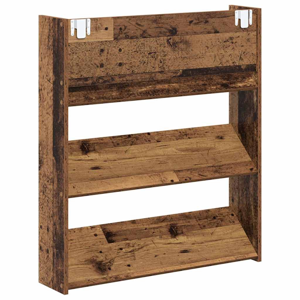Ormar za cipele s policom 2 pcs Staro drvo 84 x 18 x 90 cm
