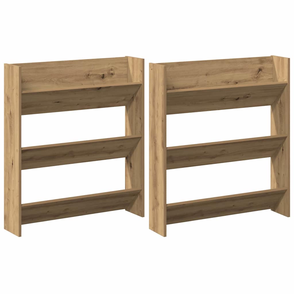 Ormar za cipele Zidne 2 pcs Umjetnički hrast 85 x 18 x 90 cm