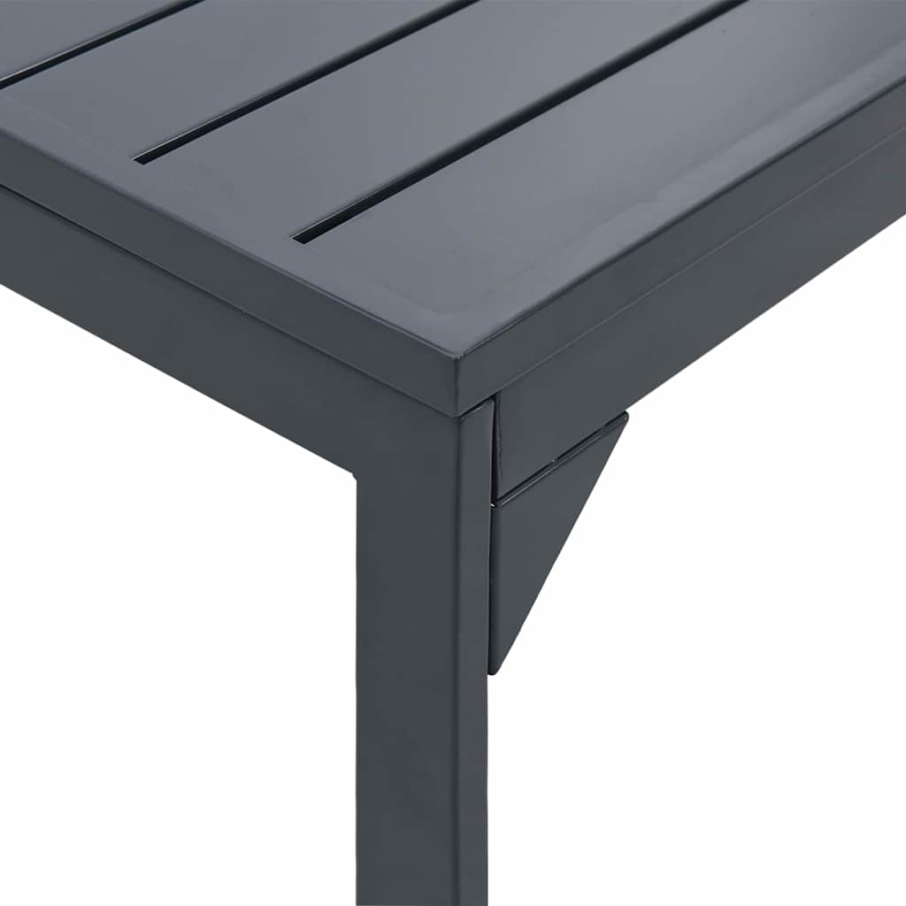Vanjski stol za večeru 2 pcs Antracit 210 x 90 x 73 cm Čelik