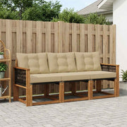 Set vanjskih sofa 3 kom. Prirodna i bež