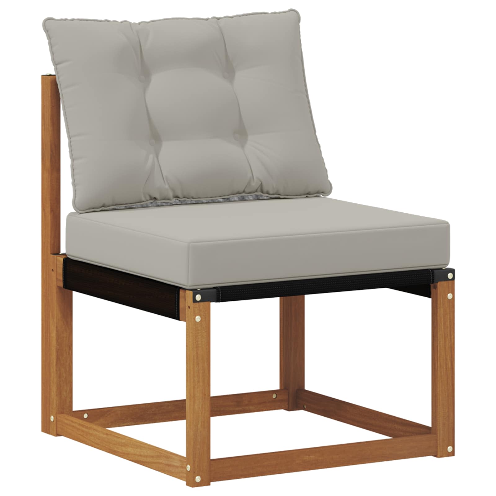 Set vanjskih sofa s jastukom 3 pcs Prirodna i svjetlosiva