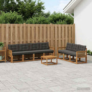 Set vanjskih sofa 8 kom. Prirodna i crna