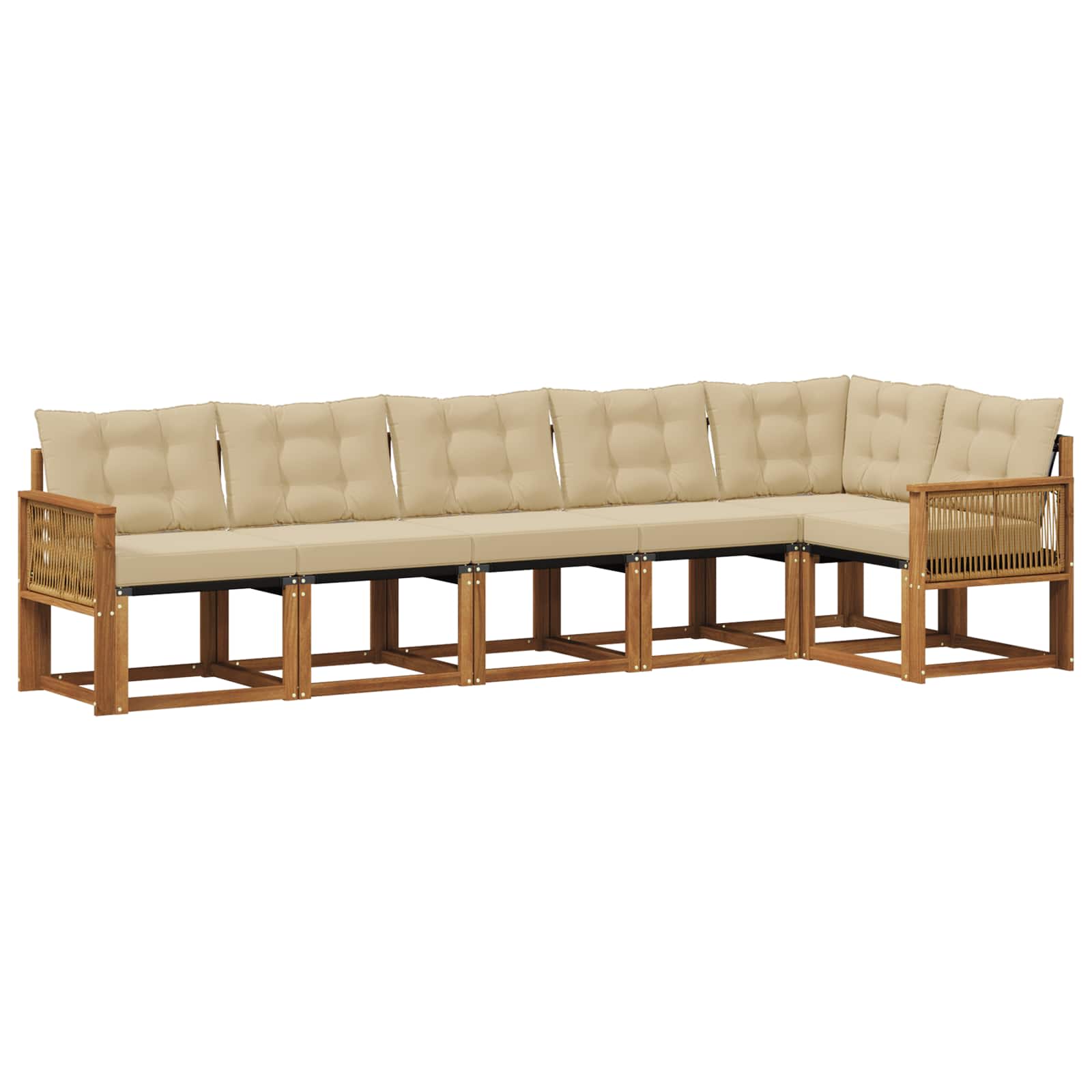 Set vanjskih sofa 6 pcs Prirodna i bež
