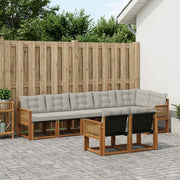 Set vanjskih sofa 8 kom. Prirodna i svjetlosiva Smeđa 302 x 124,5 x 73 cm