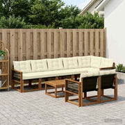 Set vanjskih sofa 9 kom. Prirodna i krem
