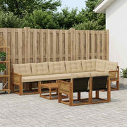Set vanjskih sofa 9 kom. Prirodna i bež