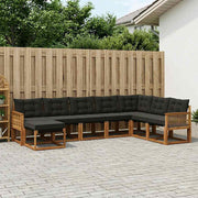Set vanjskih sofa 8 pcs Prirodna i crna