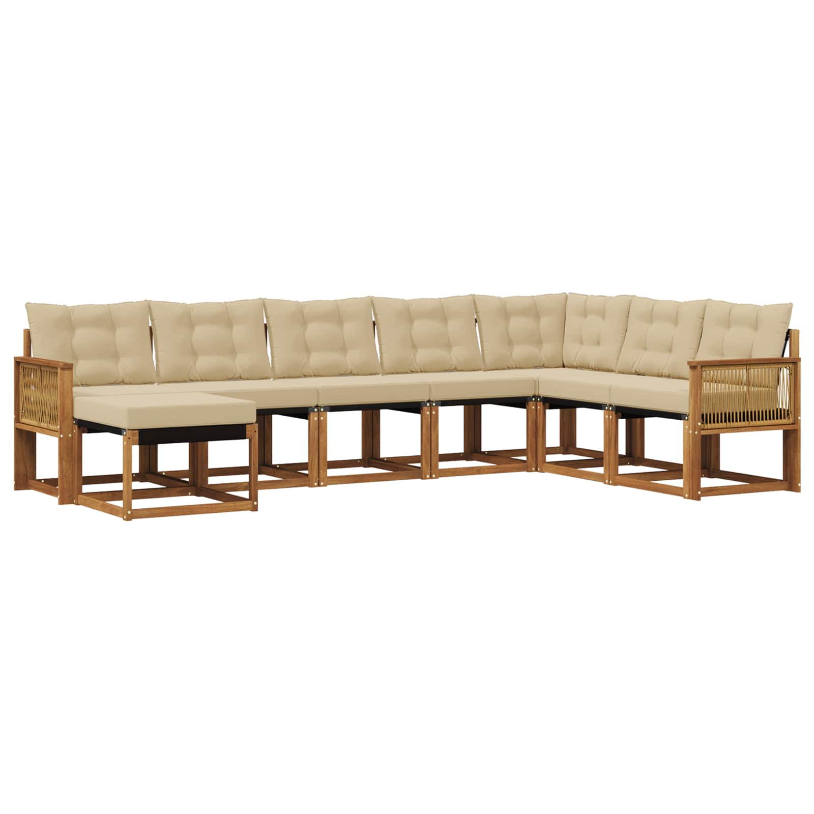 Set vanjskih sofa 8 pcs Prirodna i bež