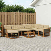 Set vanjskih sofa 9 kom. Prirodna i bež