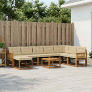 Set vanjskih sofa 9 pcs Prirodna i bež