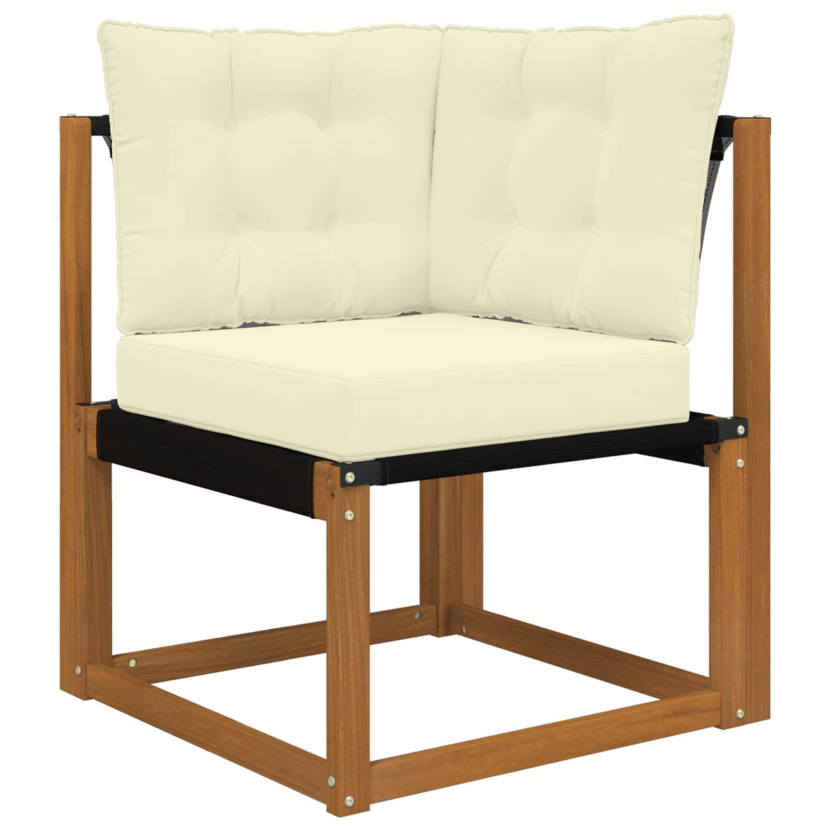 Set vanjskih sofa 6 kom. Prirodna i krem Smeđa 245 x 128,5 x 73 cm