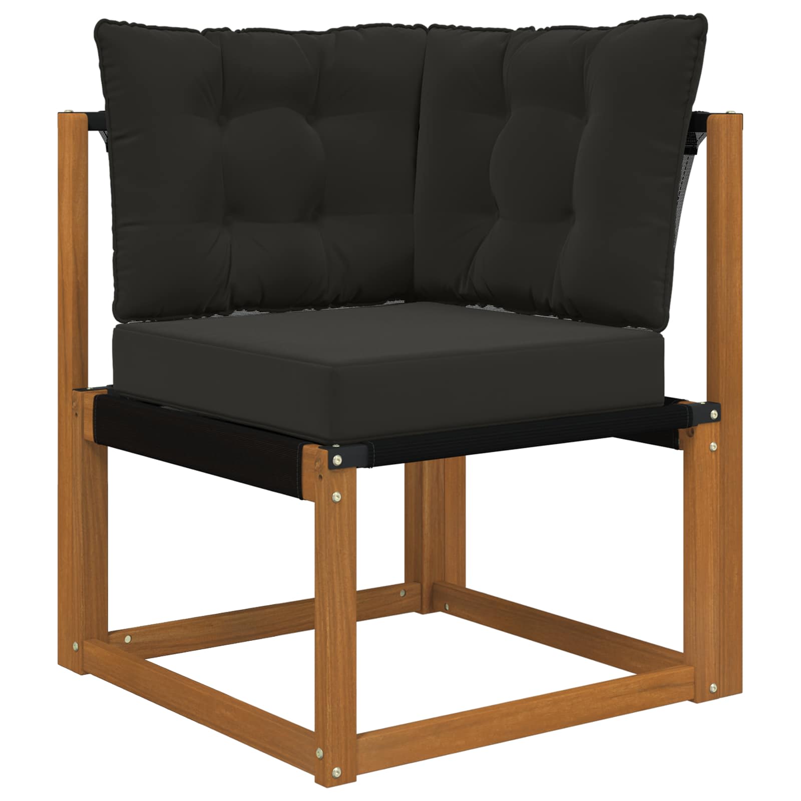 Set vanjskih sofa 6 pcs Prirodna i crna