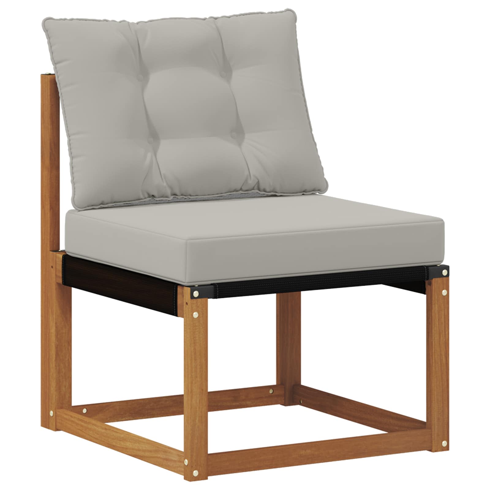 Set vanjskih sofa s jastukom 7 pcs Prirodna i Svjetlosiva