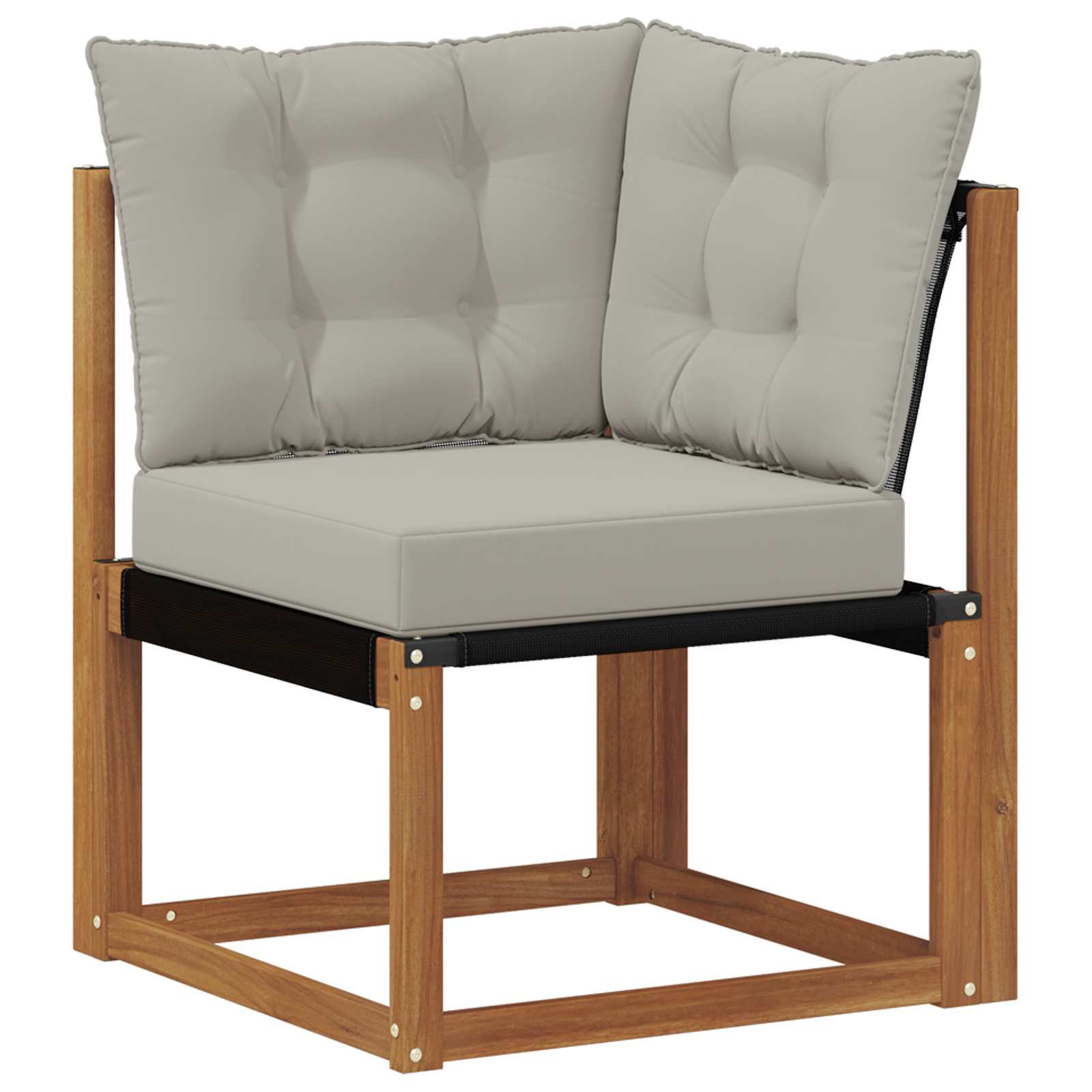 Set vanjskih sofa s jastukom 7 pcs Prirodna i Svjetlosiva