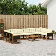 Set vanjskih sofa 11 kom. Prirodna i krem