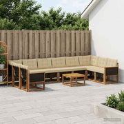 Set vanjskih sofa 11 kom. Prirodna i bež