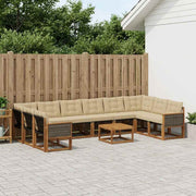 Set vanjskih sofa 11 kom. Prirodna i bež