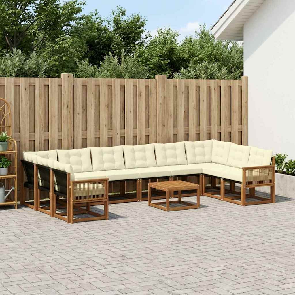Set vanjskih sofa 11 kom. Prirodna i krem