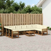 Set vanjskih sofa 11 kom. Prirodna i krem