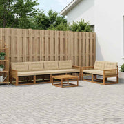 Set vanjskih sofa 7 kom. Prirodna i bež