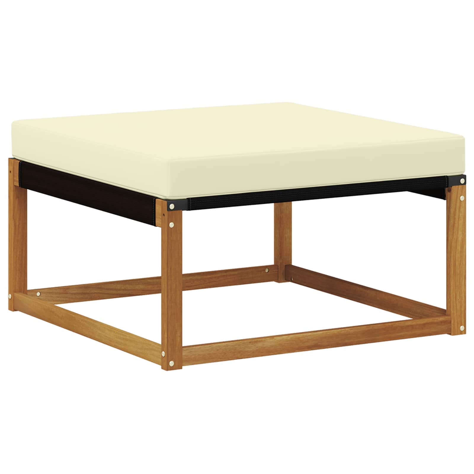 Set vanjskih sofa 7 kom. Prirodna i krem Čvrsto drvo akacije